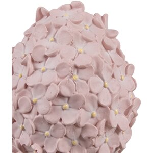 Uovo decorativo Clayre & Eef Rosa Ø 6x7 cm Decorazione pasquale in poliresina