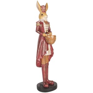 Coniglio decorativo Clayre & Eef 48 cm Beige Rosso...