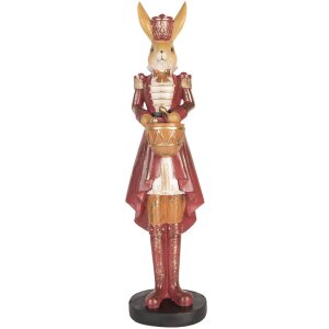Coniglio decorativo Clayre & Eef 48 cm Beige Rosso...