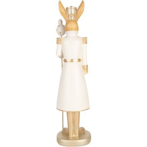Clayre & Eef Coniglio decorativo Beige Oro 47 cm Decorazione pasquale stile country