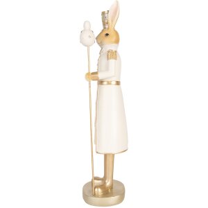 Clayre & Eef Coniglio decorativo Beige Oro 47 cm Decorazione pasquale stile country