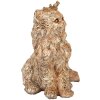 Gatto decorativo Clayre & Eef con corona Beige 23x19x28 cm Aspetto vintage