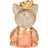 Clayre & Eef 6PR5077 Decorazione Busto Gatto 12x9x18 cm Bianco Rosa Oro