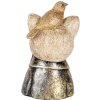 Clayre & Eef 6PR5079 Decorazione Busto Gatto 11x9x18 cm Bianco Nero Oro