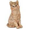 Gatto decorativo Clayre & Eef Beige 16x14x25 cm in poliresina stile country