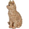 Gatto decorativo Clayre & Eef Beige 16x14x25 cm in poliresina stile country