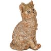 Gatto decorativo Clayre & Eef Beige 16x14x25 cm in poliresina stile country