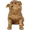 Clayre & Eef cane decorativo oro 29x17x29 cm in poliresina stile country eleganza