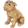 Clayre & Eef cane decorativo oro 29x17x29 cm in poliresina stile country eleganza