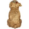 Clayre & Eef cane decorativo oro 29x17x29 cm in poliresina stile country eleganza