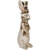 Coniglio decorativo Clayre & Eef Oro bianco 14x11x38 cm Poliresina Elegante