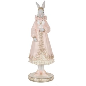 Coniglio decorativo Clayre & Eef Bianco Rosa 31 cm...