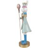 Clayre & Eef Coniglio decorativo in stile country 10x9x31 cm Bianco Verde Blu Oro