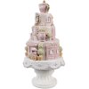 Clayre & Eef 6PR5166 Torta decorativa Rosa Bianca Ø 13x27 cm Poliresina