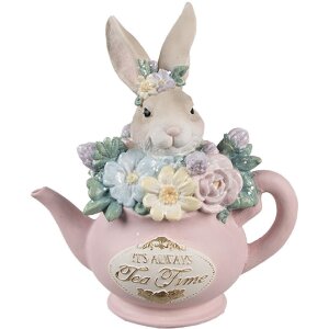 Caraffa decorativa Clayre & Eef Motivo coniglio Beige...