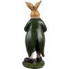 Clayre & Eef Coniglio decorativo in stile country marrone verde 8x7x20 cm in poliresina