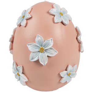 Uovo decorativo Clayre & Eef Ø 11x13 cm rosa...