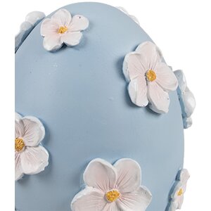 Uovo decorativo Clayre & Eef Ø 11x13 cm blu...