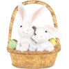Clayre & Eef Coniglio decorativo in cesto 17x13x20 cm Bianco Marrone Pasqua Stile Country