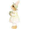 Clayre & Eef Coniglio decorativo in stile country Beige Verde 5x5x11 cm in poliresina