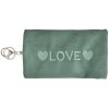 Juleeze JZTB0078 Borsa da toilette verde 19x1x11 cm con moschettone e ricamo