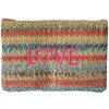 Juleeze JZTB0079 Borsa da toilette Borsa intrecciata ricamo LOVE 20x13cm colorato