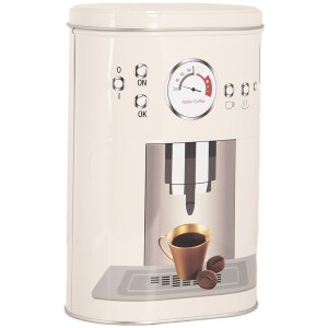 Clayre & Eef 6BL0141 Set di 2 scatole portaoggetti in ferro retrò beige