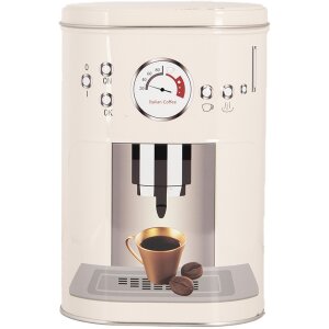Clayre & Eef 6BL0141 Set di 2 scatole portaoggetti in ferro retrò beige