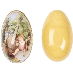 Uovo decorativo Clayre & Eef 7x11x7 cm decorazione pasquale nostalgica in ferro vintage