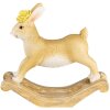 Clayre & Eef Coniglio a dondolo Figura decorativa marrone 16x5x14 cm Stile country