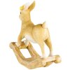 Clayre & Eef Coniglio a dondolo Figura decorativa marrone 16x5x14 cm Stile country