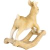 Clayre & Eef Coniglio a dondolo Figura decorativa marrone 16x5x14 cm Stile country
