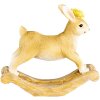 Clayre & Eef Coniglio a dondolo Figura decorativa marrone 16x5x14 cm Stile country