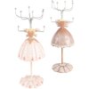 Clayre & Eef 65876 Portagioie Beige Ø 7x19 cm Design Romantico Poliresina