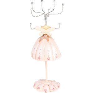 Clayre & Eef Portagioie Ø 7x19 cm Rosa Design romantico con dettagli a cuore