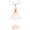 Clayre & Eef Portagioie Ø 7x19 cm Rosa Design romantico con dettagli a cuore