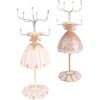 Clayre & Eef Portagioie Ø 7x19 cm Rosa Design romantico con dettagli a cuore