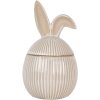 Clayre & Eef Barattolo con coperchio in ceramica stile country bianco 12x12x21 cm