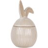 Clayre & Eef Barattolo con coperchio in ceramica stile country bianco 12x12x21 cm