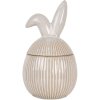 Clayre & Eef Barattolo con coperchio in ceramica stile country bianco 12x12x21 cm