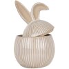 Clayre & Eef Barattolo con coperchio in ceramica stile country bianco 12x12x21 cm