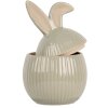Clayre & Eef 6CE2013 Vaso di stoccaggio in ceramica verde 10x10x16 cm Stile country