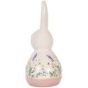 Clayre & Eef Coniglio decorativo in stile country in ceramica Bianco Rosa 9x8x18 cm