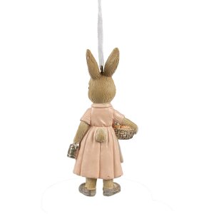 Clayre & Eef decorazione ciondolo coniglio stile country 6x3x12 cm in poliresina