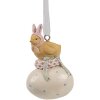 Clayre & Eef Ciondolo pasquale pulcino in poliresina 4x3x7 cm stile country