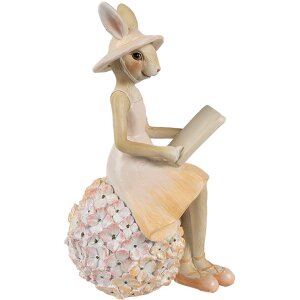 Clayre & Eef Decorazione Coniglio 10x9x17 cm Beige...