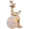 Clayre & Eef Decorazione Coniglio 10x9x17 cm Beige Rosa Poliresina
