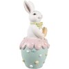 Clayre & Eef coniglio decorativo di Pasqua in poliresina Ø 7x16 cm stile country