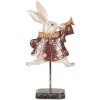 Clayre & Eef 6PR5493 Decorazione Coniglio Bianco Rosso Oro 18x7x34 cm
