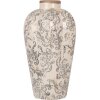Vaso Clayre & Eef Ø 21x35 cm Ceramica grigio beige Stile country Decorazione elegante